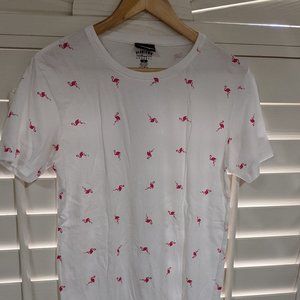 Flamingo White Crew Neck Shirt Size Small Las Vegas